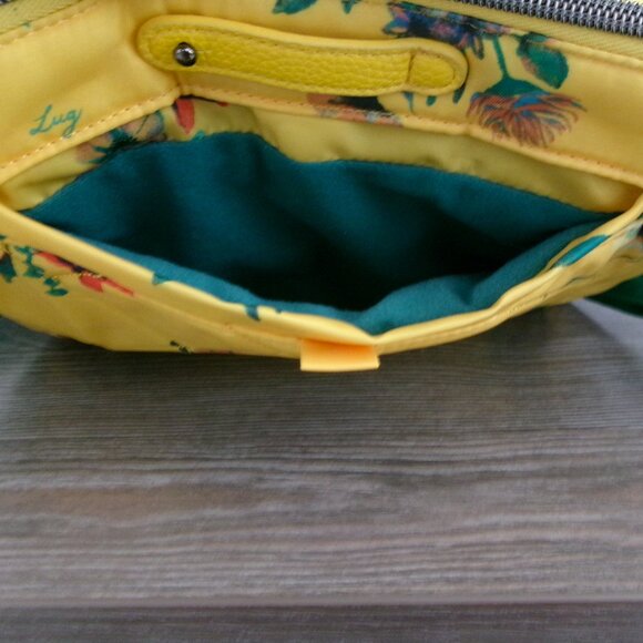 New LUG FLARE Yellow Bouquet RFID Crossbody Purse Bag Handbag NWOT Floral - Picture 5 of 13